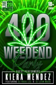 420 Day Cannabis Party Template Poster