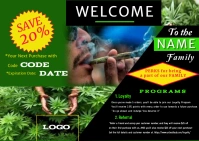 Cannabis Postcard Ad Template Cartolina