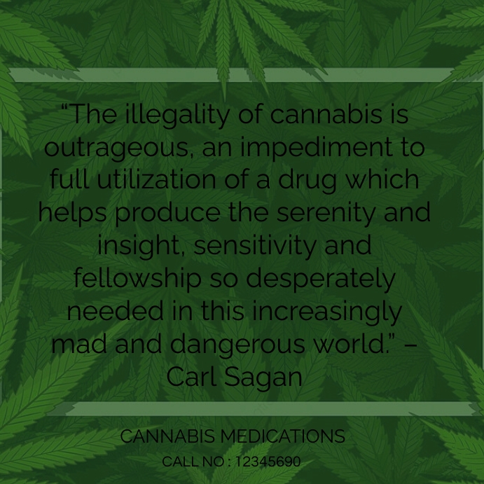 cannabis quotation marijuana quotes , Cannabi Instagram Post template