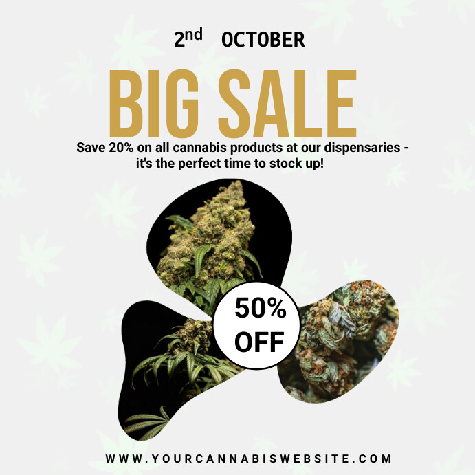 cannabis SALE Template PosterMyWall