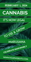 cannabis ป้ายโรลอัป 3' × 6' template