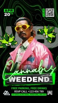 Cannabis Weedend Instagram Story template