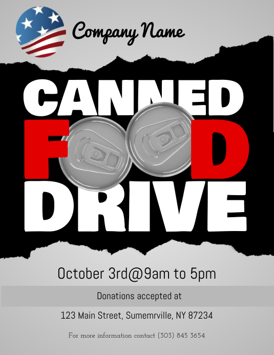 Canned Food Drive Flyer Template PosterMyWall