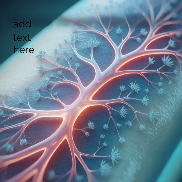 Capillary Network Art Instagram Post template