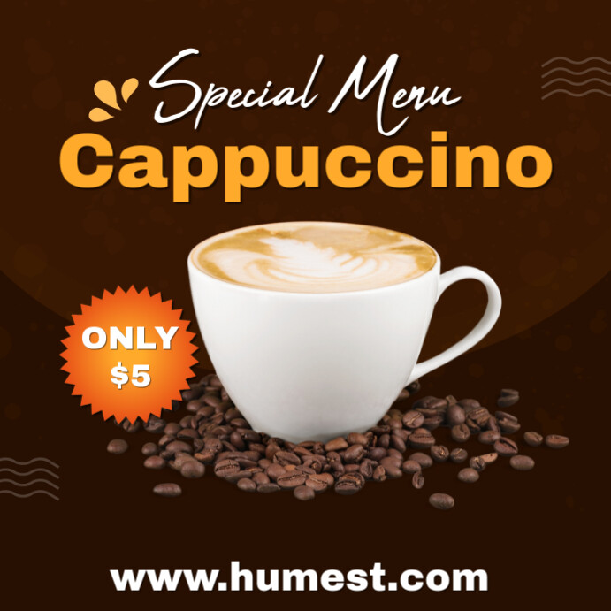Capichono Design Cappuccino Design Template | PosterMyWall