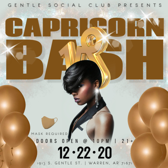 Modele Capricorn Birthday Bash Postermywall Modele Capricorn Birthday Bash Postermywall