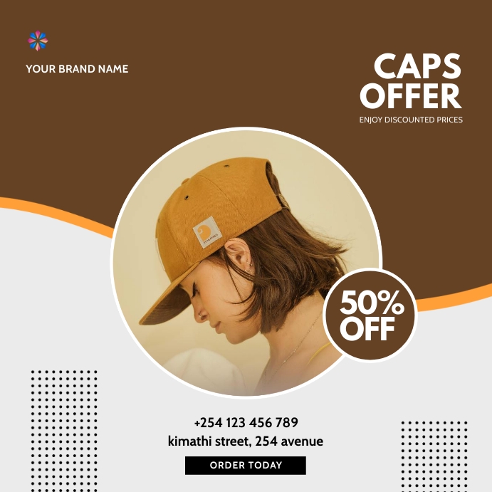 Copy of caps fashion sale template | PosterMyWall