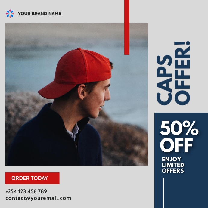 Copy of caps fashion sale template | PosterMyWall
