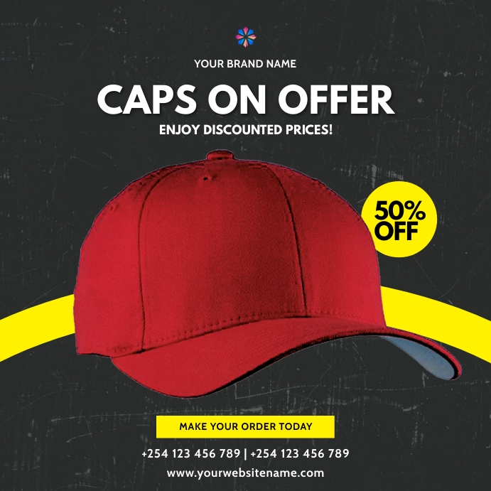 Copy of caps fashion sale template | PosterMyWall