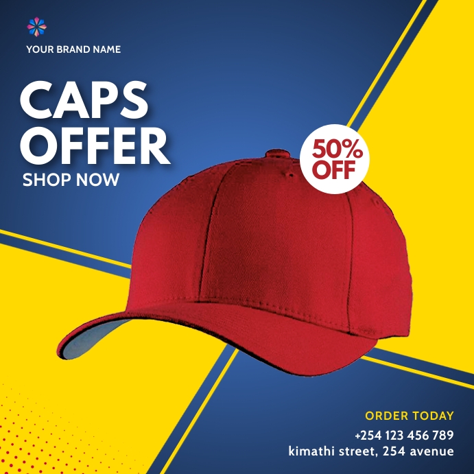 caps fashion sale template | PosterMyWall