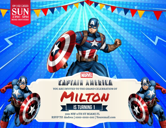 captain america Flyer (US-Letter) template