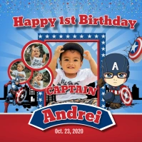 Captain Andrei Birthday ads Instagram Post template