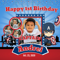 Captain Andrei Birthday ads Instagram Post template