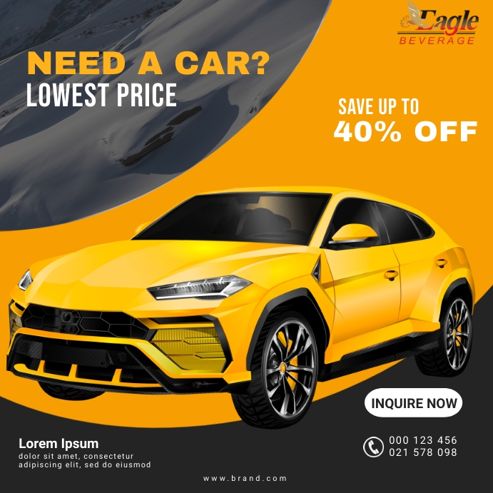 Car Advertisement Rectangular CAR ad SQUARE TEMPLATE.C | PosterMyWall