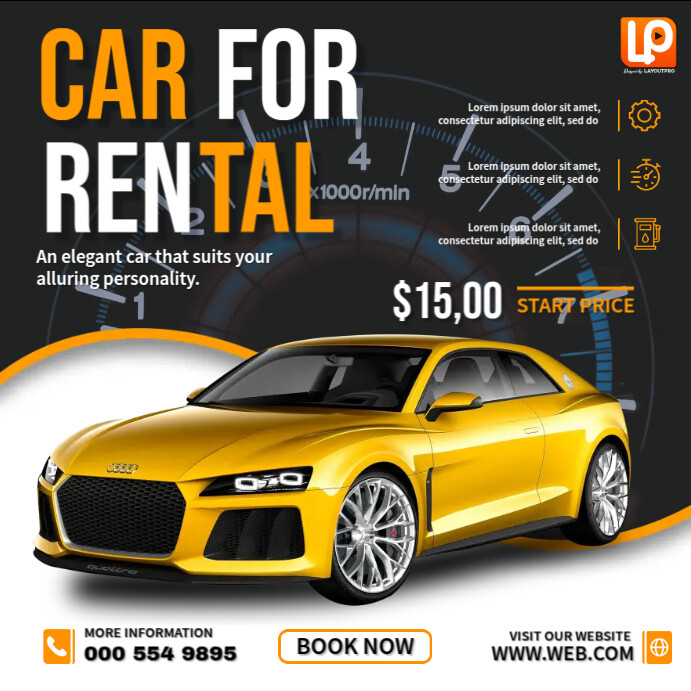 Car Rental Layout Template | PosterMyWall