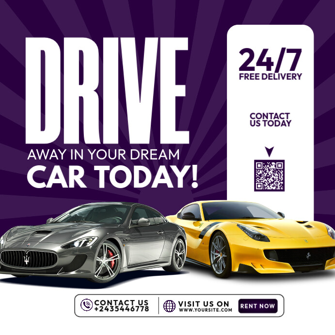 Car Ads Template Сообщение Instagram