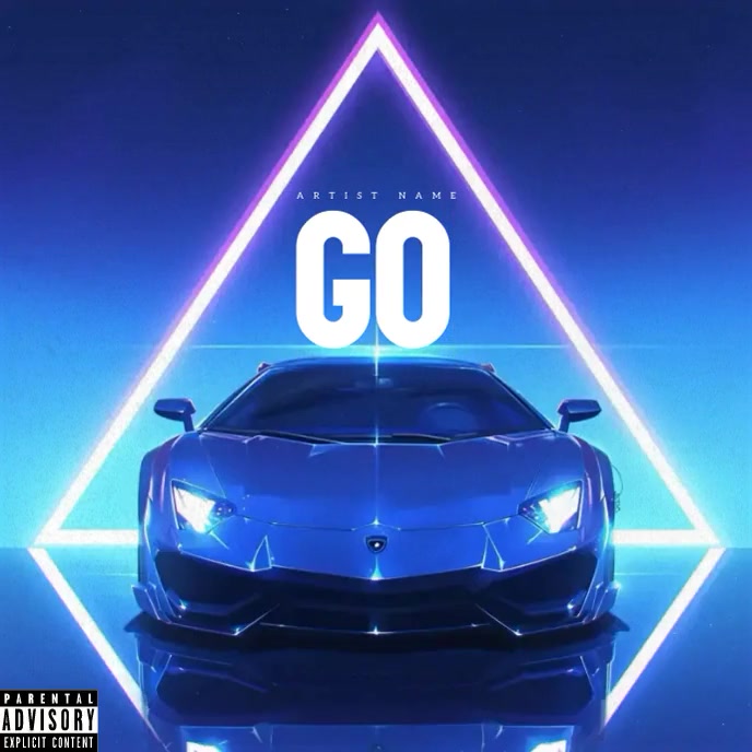 car album cover, car, Soundcloud, pop music template