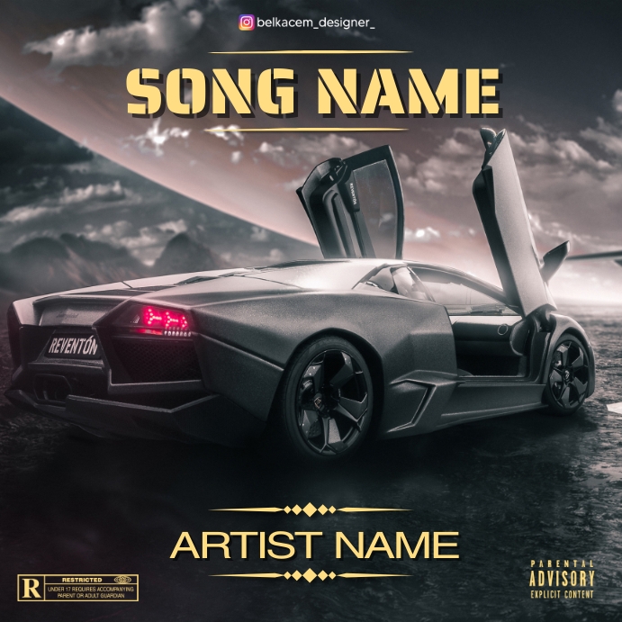 Car album cover art Template PosterMyWall