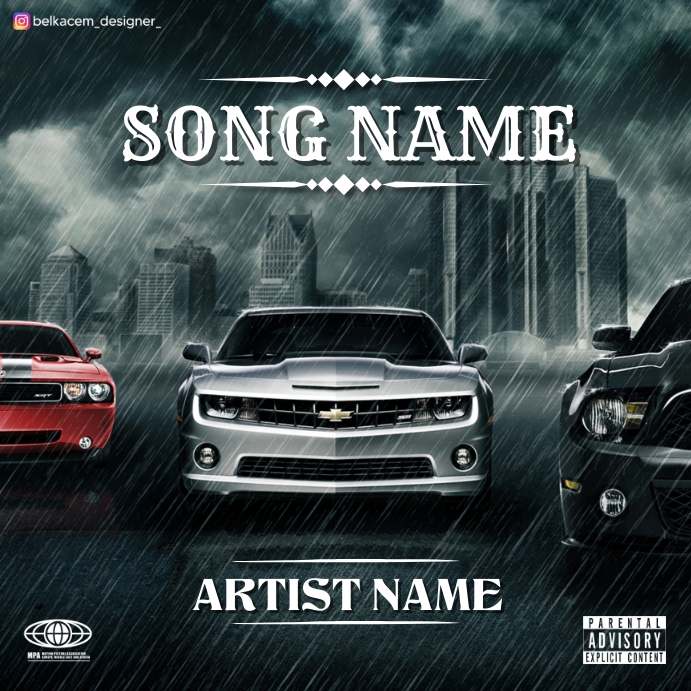 car album cover art Template PosterMyWall