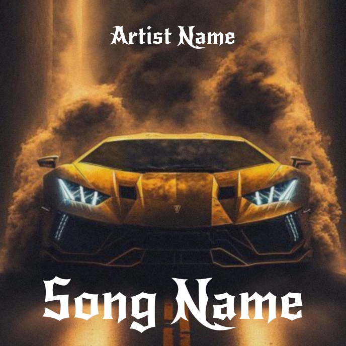 Car Album Cover template