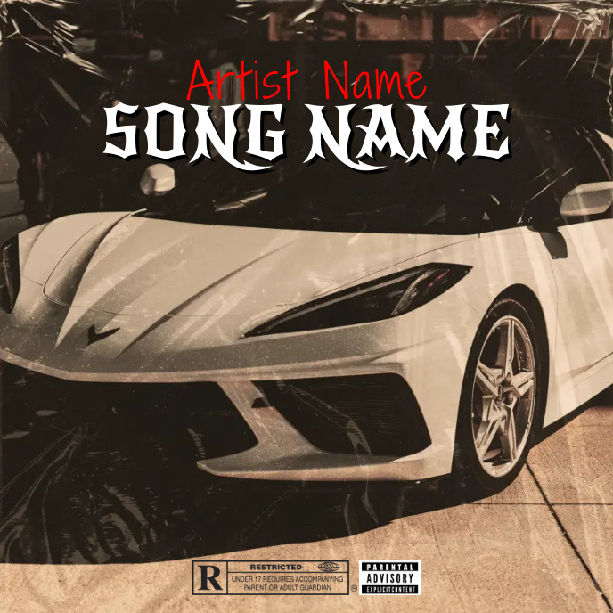 Car Album Cover music art trap mixtape rap template