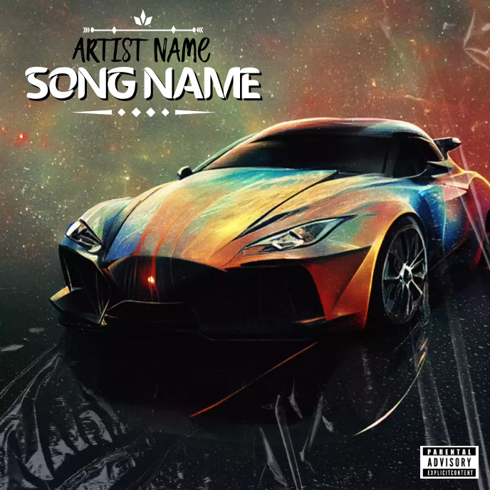 Plantilla de CAR Album Cover music art trap mixtape rap | PosterMyWall