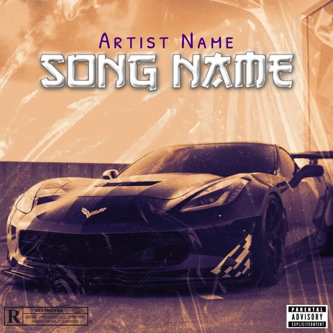 Plantilla de Coche Portada Del álbum Música Arte Trampa Mixtape Rap ...