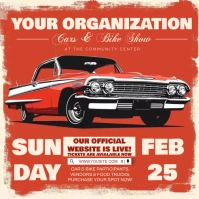 Car and Bike Show flyer template Instagram na Post