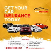 Car Auto Insurance Agency flyer design template Instagram Post