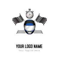 Blanco Car Auto Racing Racetrack Logo Logo Template