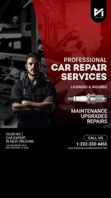 Vehicle Service. Add Car Auto Service Video Ad Template | PosterMyWall