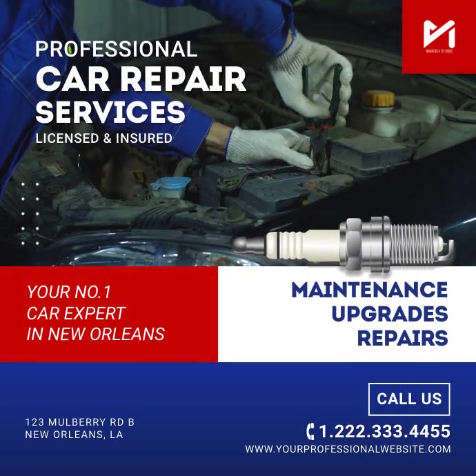 Vehicle Service. Add Car Auto Service Video Ad Template | PosterMyWall