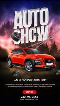Car Auto Show Youtube Short template