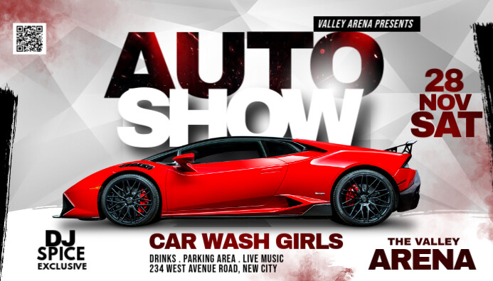 Car auto show event flyer template Facebook cover | PosterMyWall