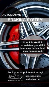Car automotive brake fluid maintenance Instagram Story template