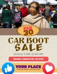 Car Boot Sale 传单(美国信函) template