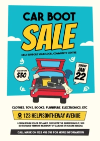 car boot sale A4 template