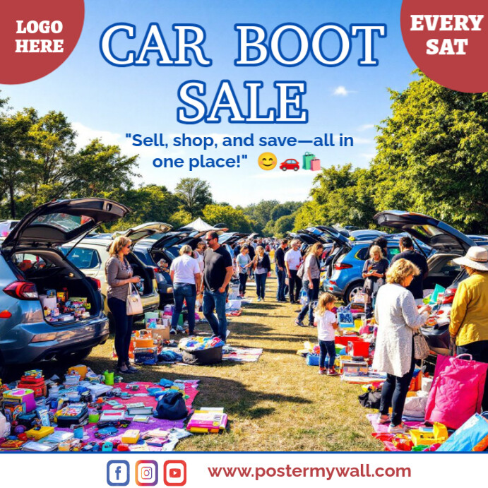 Car boot sale Instagram Post template
