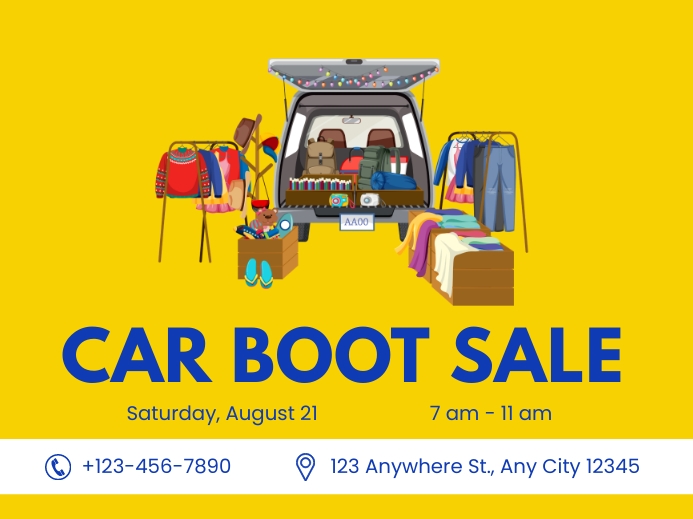 Car Boot Sale Template | PosterMyWall