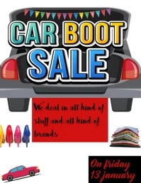 car boot sale flyer template