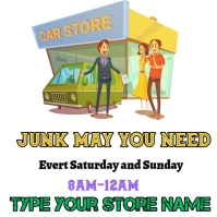 Car Boot Sale Poster, Car Boot Sale Poster Template, Car Trunk Sale Flyer, Car Boot Sale Flyer Templ Logótipo