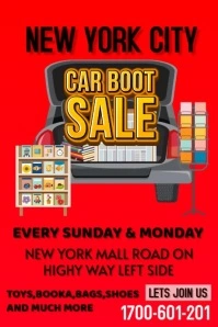 Car Boot Sale Poster template