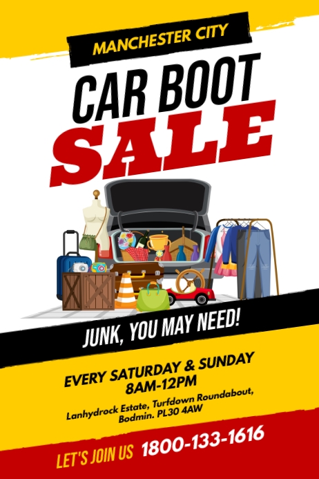 12+ Free Car Boot Sale Video Document Templates | PosterMyWall