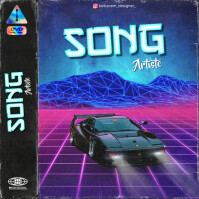 Retro Car 80's CD Cover Art Template | PosterMyWall