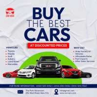 Car dealership sale advertisement flyer template Instagram Post
