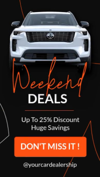 Car Dealership Weekend Deals Advertising Instagram Story Indaba yaku-Instagram template