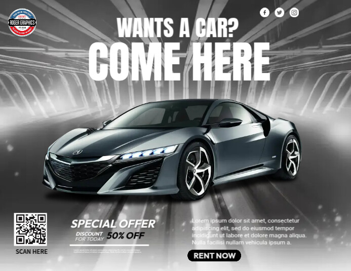 Car Deals Banner Flyer (US Letter) template