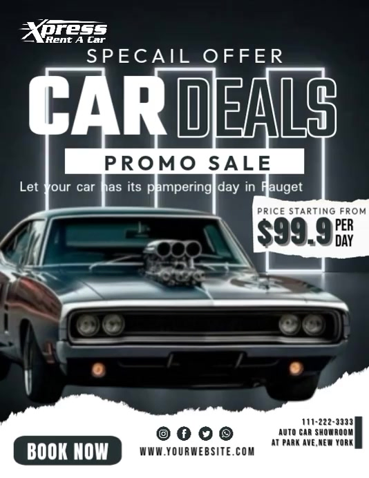 Copy of Car Deals Promotion Flyer Video | PosterMyWall