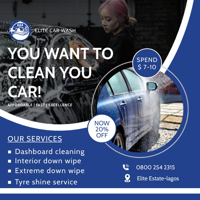 Car Detailing flyer Template PosterMyWall