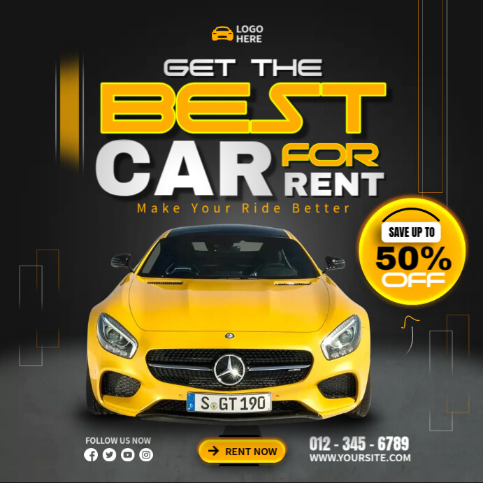 Discount Rent Winner Copy of Car Discount Rent | PosterMyWall